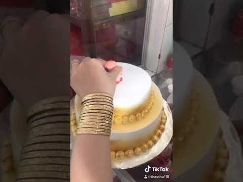 Bánh kem mừng thọ đơn giản
