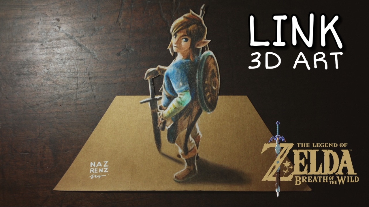 Speed drawing | 3D LINK from The Legend of Zelda Breath of the wild