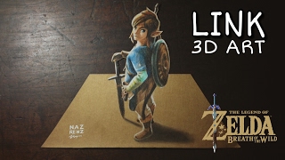Speed drawing | 3D LINK from The Legend of Zelda Breath of the wild