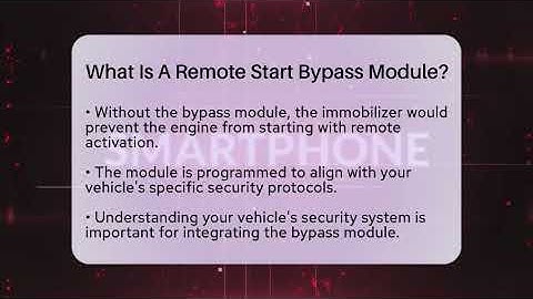 What Is A Remote Start Bypass Module? - Talking Tech Trends
