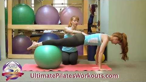 Pilates Workout Exercise: Push Up on the Stability Ball (Pilates on Fifth Video)