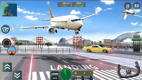 Airplane Flight Pilot Simulator 3D #3 - New Charter Airplane Aircraft Carrier Android GamePlay