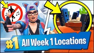 *ALL* Fortnite WEEK 1 CHALLENGE LOCATIONS | CROWN OF RV's, METAL TURTLE, SUBMARINE (Season 7 Week 1)