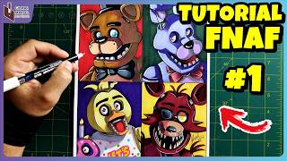 How to draw FNAF - Freddy / Chica / Bonnie and Foxy step by step screenshot 3