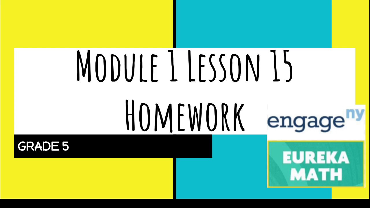 how to do lesson 15 homework 5.1