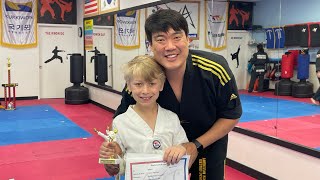 Nathan Taekwondo High Yellow Belt Test 5/12/24