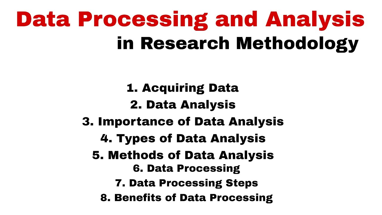 data analysis in research what chapter