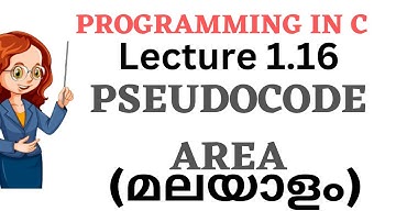 Pseudocode to find area of a circle (Lecture 1.16)