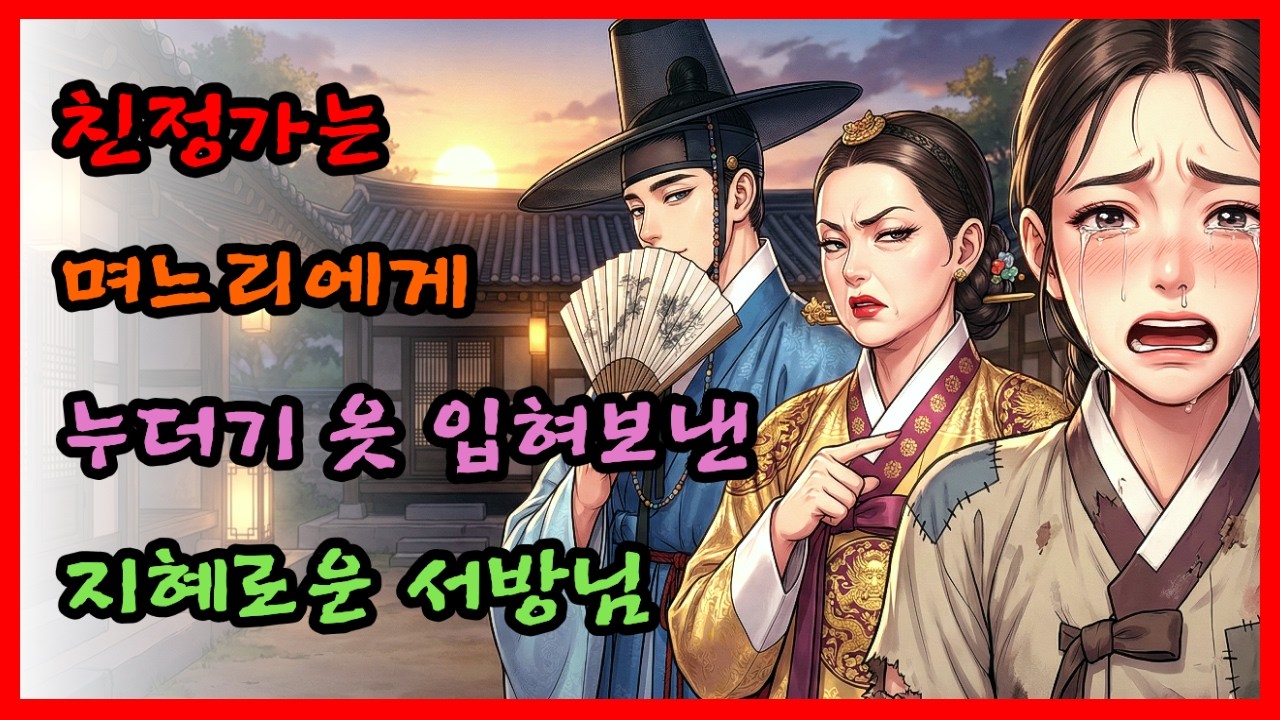 친정가는 며느리에게 누더기 옷 입혀보낸 지혜로운 서방님 | 야담명작 | 야담ㅣ민담ㅣ설화ㅣ조선야담ㅣ옛날이야기ㅣ오디오북ㅣ수면ㅣ잠잘때ㅣ단주ㅣ효도 | 고부  시모 | 감주 | 모주