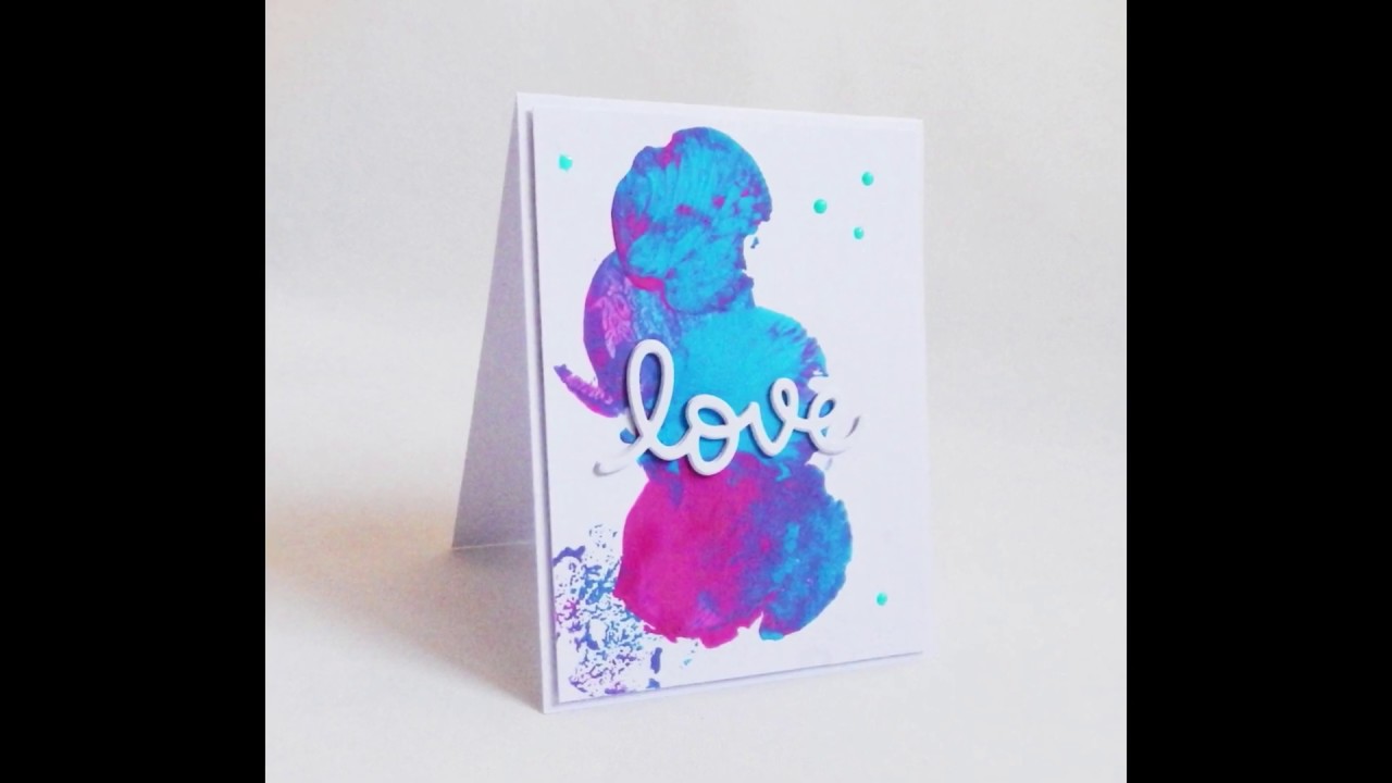 Tarjeta divertida con fondo de tempera scrapbooking tiendas