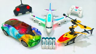 3D Lights Airbus A380 and 3D Lights Rc Car, Airbus A380, aeroplane, airplane, helicopter, Plane, car