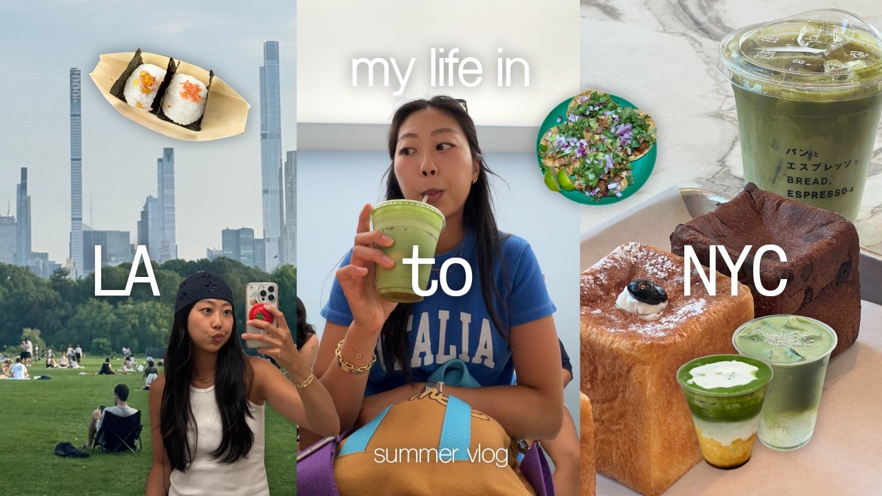 LA to NYC vlog | trendy cafes, bakeries, brunch spots, mexican food, fav korean spots, nyc pop-ups!