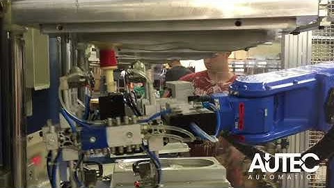 AUTEC: Release and Cleaning Robot Molds.    Injection on Upper Process