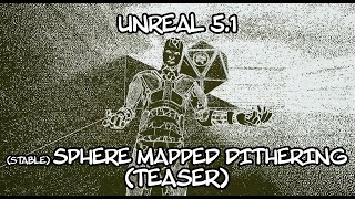 Unreal 5.1 - Improved dithering shader inspired by the game Return of the Obra Dinn (tutorial soon!)
Showing the difference between unmapped and mapped dithering patterns:
- In the first case, the pattern is mapped to screen space, so it stays fixed to the camera view as the scene moves.
- The second version maps the pattern to a sphere around the camera, so when used in the post process it seems to move with the objects.
Inspired by a post made by Lucas Pope describing how he made the shader for his game Return of the Obra Dinn: https://forums.tigsource.com/index.php?topic=40832.msg1363742#msg1363742
Working on a tutorial, stay tuned! :D Unreal 5.1 - Improved dithering shader inspired by the game Return of the Obra Dinn (tutorial soon!)