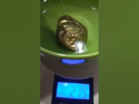 Определяем плотность самородка золота и его подлинность. - YouTube