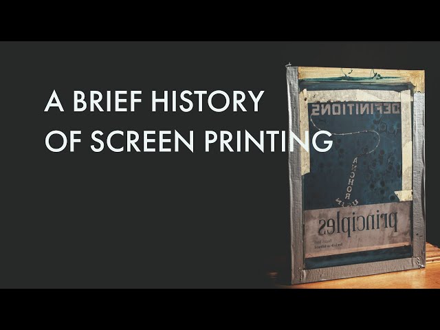 Where It All Began: A Brief History of Screen Printing - Anatol