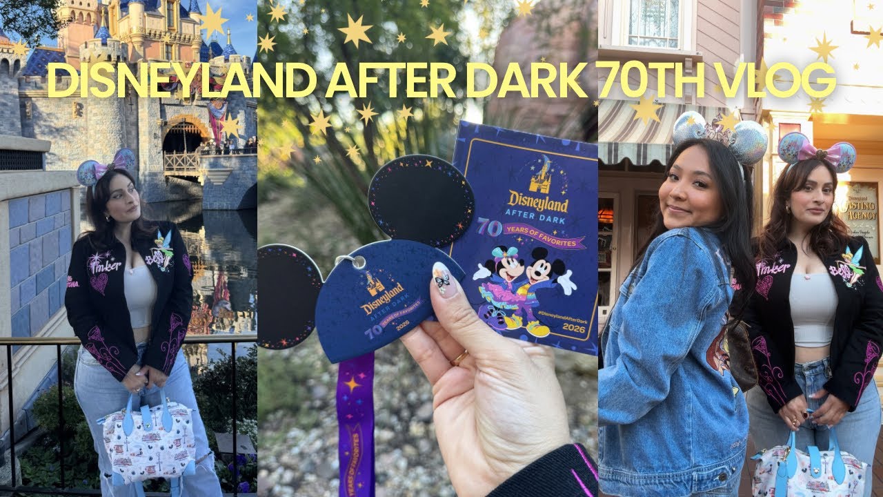 Disneyland after dark 70th vlog! 🐭💗✨+ new Stoney clover drop at the parks! 🧚🎀