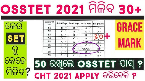 OSSTET EXAM 2021 GRACE MARK ? UPDATES GRACE DETAILS , REALITY