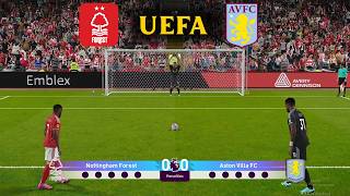 Nottingham vs Aston Villa | Penalty Shootout Highlights ! efootball Pes Simulation | UEFA Europa