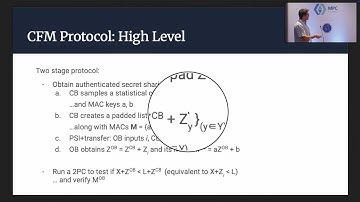 MPC Alliance 2025 Real World MPC Workshop: MPC Protocols for Private Compliance Checks