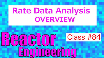 Rate Data Analysis & Collection OVERVIEW // Reactor Engineering - Class 84