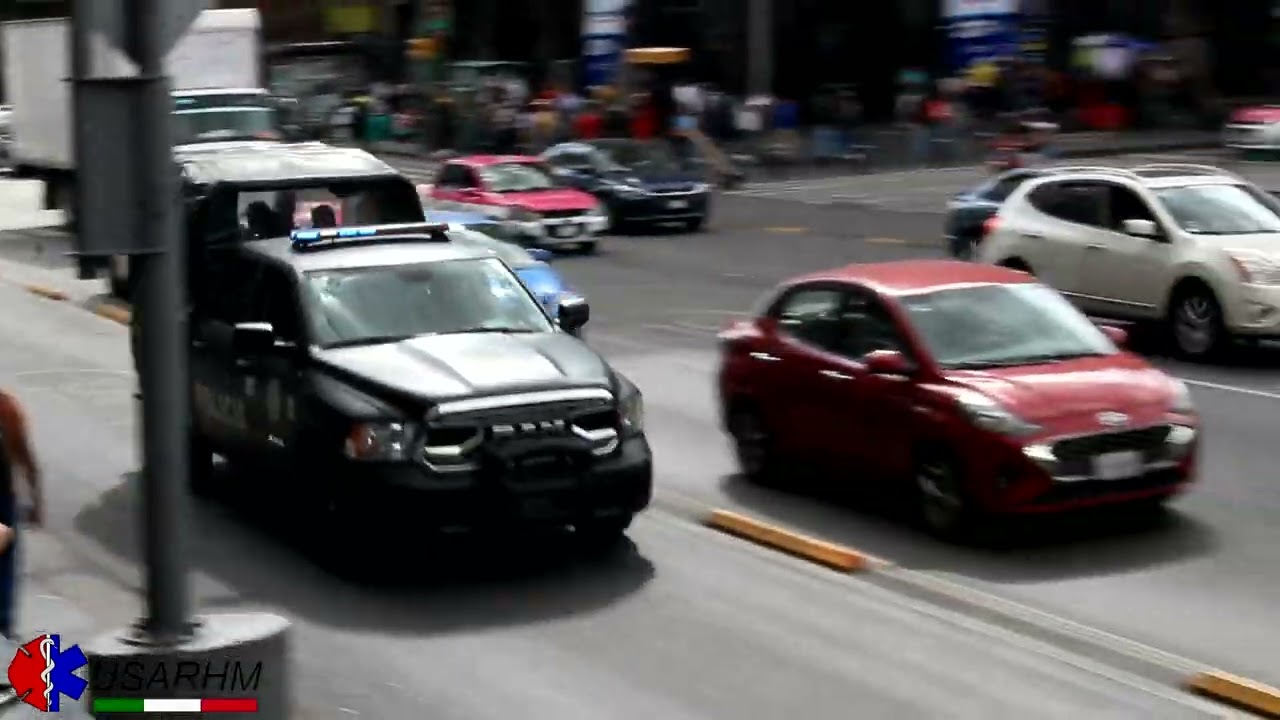 RAM de la Policía Metropolitana SSC CDMX respondiendo / Mexico City Police RAM utility responding