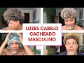 FAZENDO LUZES CABELO CACHEADO CURTO EM CASA SOZINHO