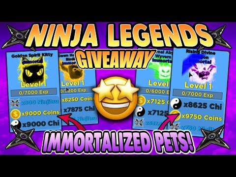 Ninja Legends Giveaway New Update Immortalized Pets Roblox 2019 Youtube - roblox ninja legends farming immortalinternalized giveaway this weekend