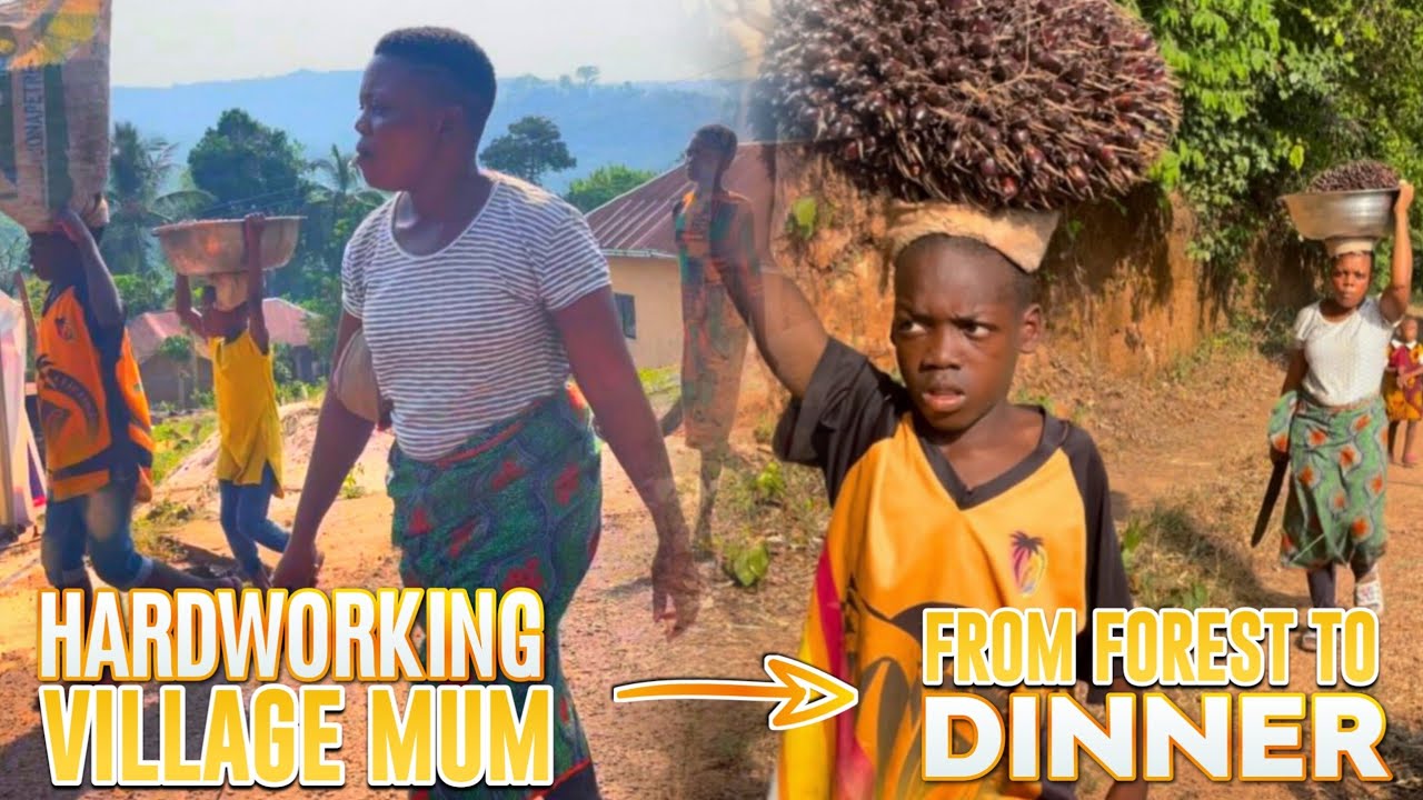 They Walked Deep Into the Forest for Palm Fruits 🌴 | Real African Village Life