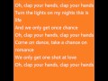 Sia - Clap your hands (with lyrics on screen)