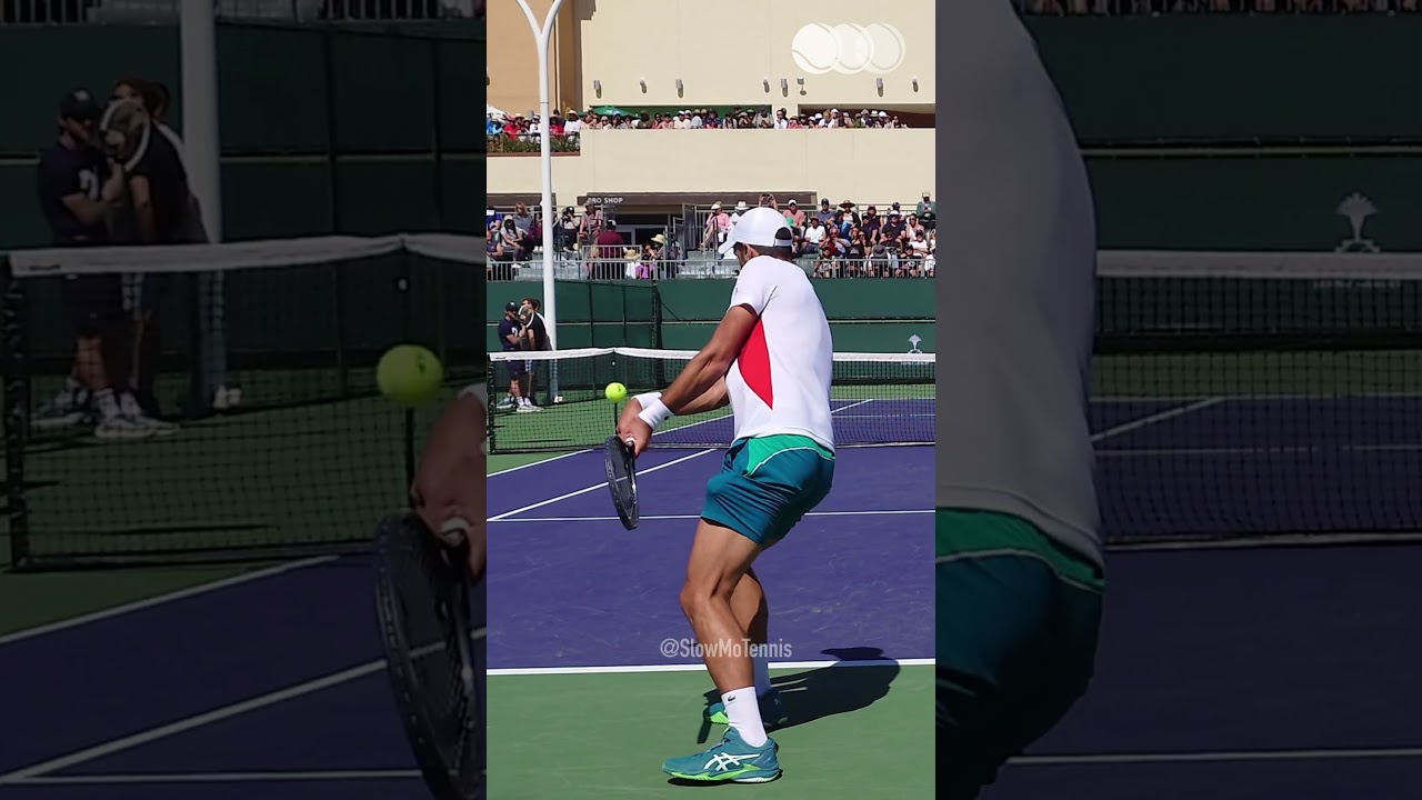 Novak Djokovic Backhand Slow-mo 