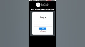 POV: You Made the Worst Login Page Ever 💀 | #coding #html #javascript #htmlcss