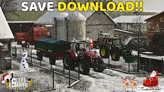 SAVE DOWNLOAD!!🎅OPIS!!☃️😍ŚREDNIE GOSPODARSTWO😍SOBOLEWO🤔MEGA KLIMAT 🎅👨‍🌾 AF 💪FS25 screenshot 1