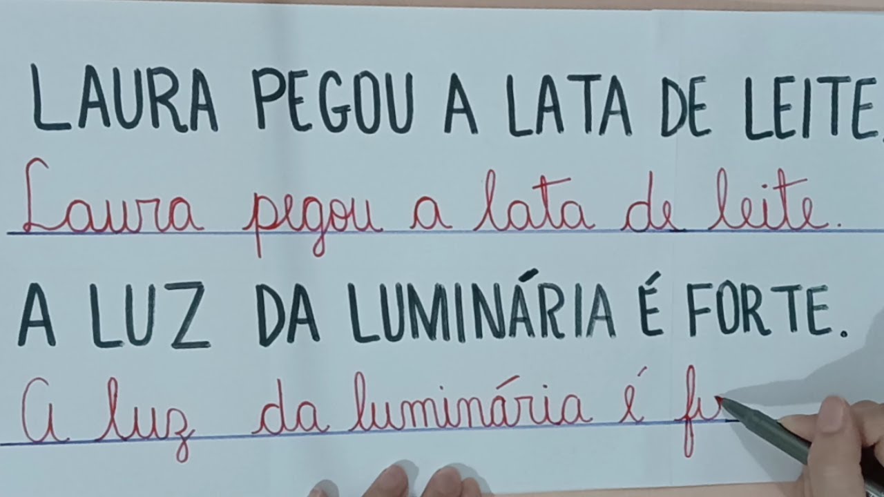 Aprendendo a Ler e escrever Letra cursiva 35ª Aula - Lendo e escrevendo frases - EJA - Alfabetização