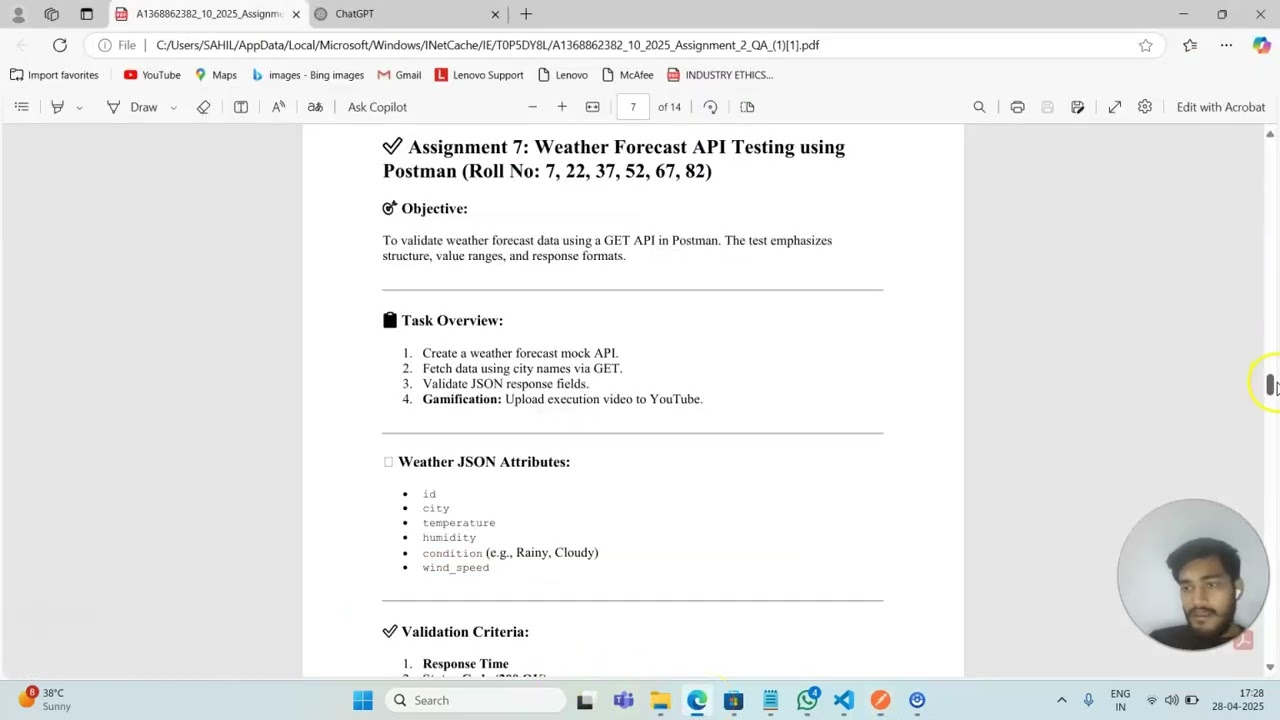 Weather Forecast API Testing using postman
