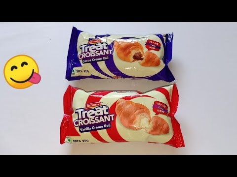 Britannia Treat Croissant Cocoa Creme Roll Vs Vanilla Creme Roll