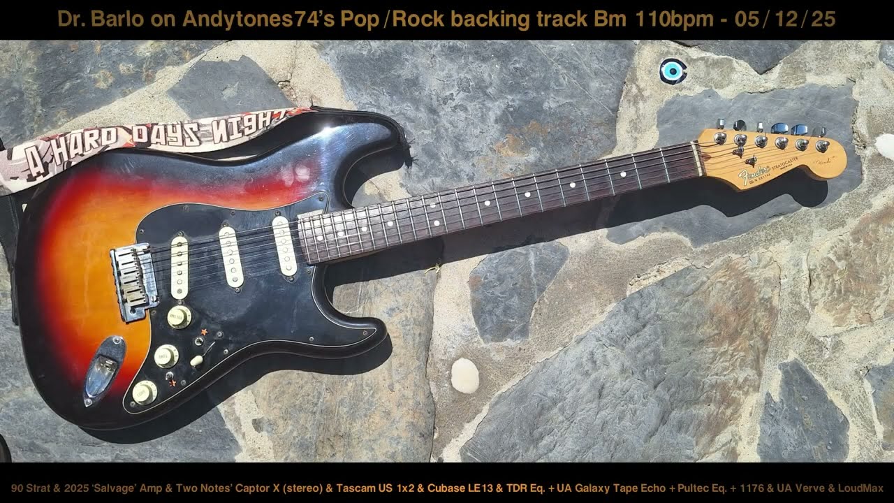 Dr. Barlo on Andytones74's Pop/Rock backing track Bm 110bpm - 05/12/25