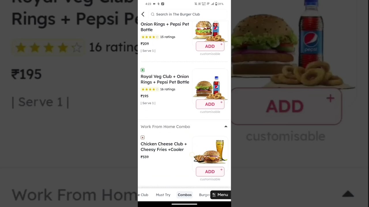 Zomato Coupon Code FLAT150OFF Burger Club Combo Special Offer Min199 
