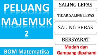 Peluang majemuk, Peluang saling lepas, tidak saling lepas, peluang saling bebas, peluang bersyarat
