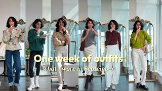 PRE-FALL LOOKS: One week of September outfits 🍂📚 (plus talking all things upcoming trips, books etc)