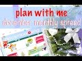 Plan With Me   December Monthly Spread ECLP