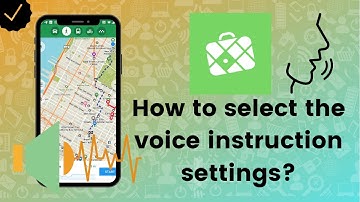 How to select the voice instruction settings on Maps.me?