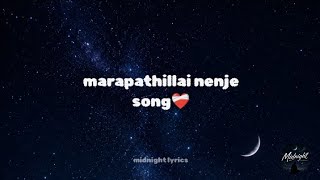 “Marapathillai NenjE 🌙 | Midnight Vibes Lyrics 🎧”#MarapathillaiNenje #TamilLyrics #MidnightVibes 