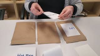 Comparing labels on 100% Recycled Padded Mailers