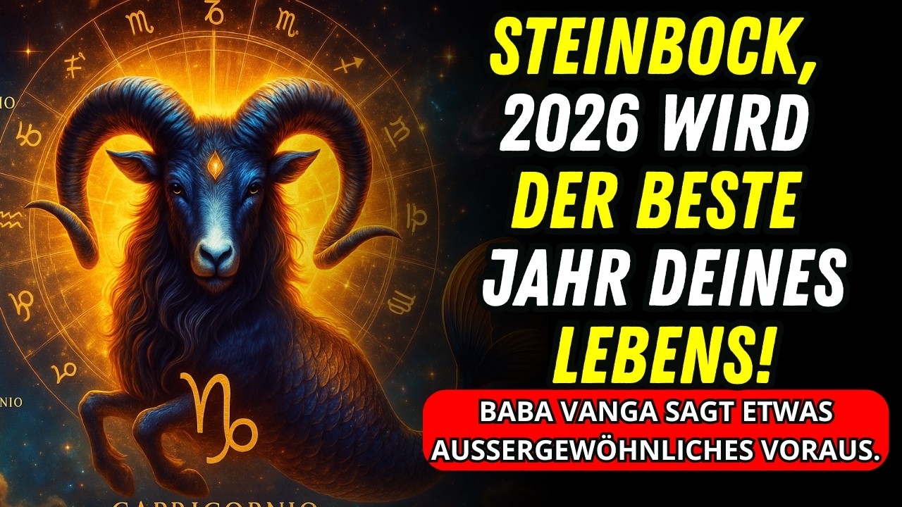 Steinbock, 2026 wird das beste Jahr Ihres Lebens! Baba Vanga erklärt Ihnen warum.
