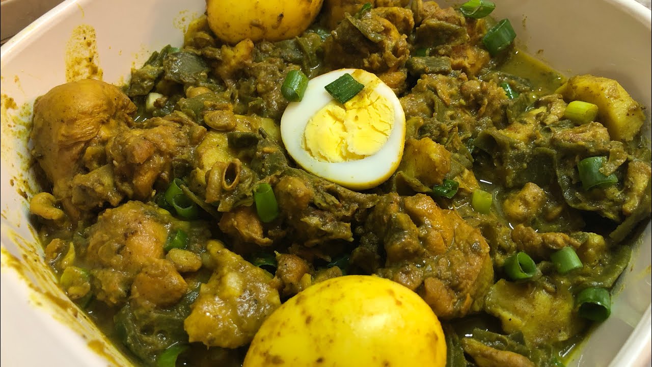 Saime curry with chicken and coconut milk/eddoes/eggs YouTube