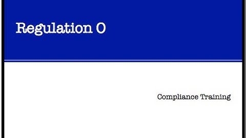 US Banking Regulation O - Training Video