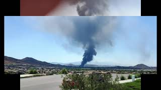 Canyon Lake Storage Facitiry Fire 51921 as seen from Menifee CA