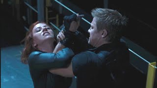 Black Widow vs Clint Barton fight scenes - The Avengers (2012) movie scenes
