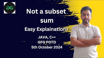 Not a subset sum | GFG POTD 5 Oct 2024 | JAVA | C++